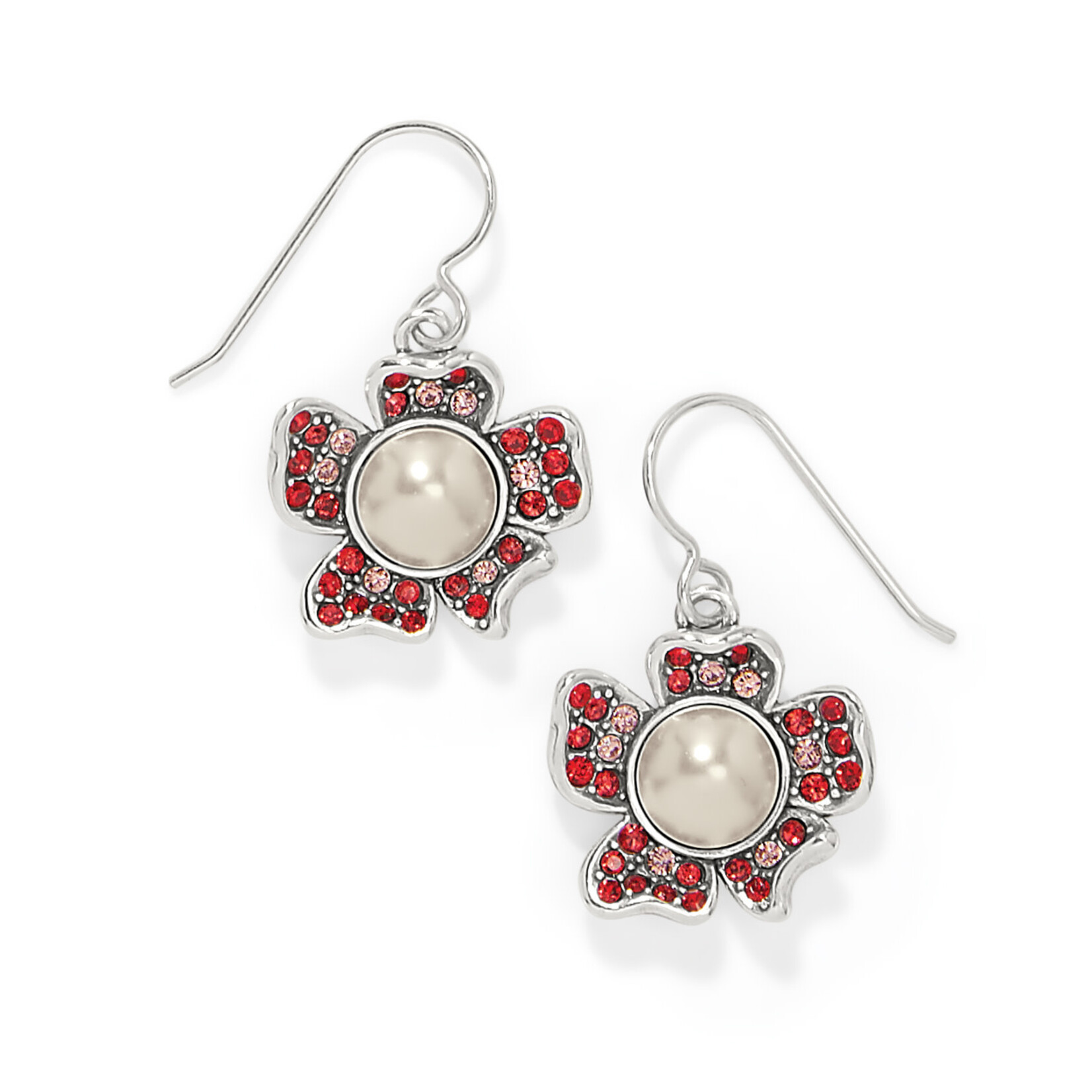 Brighton Everbloom Pearl Ruby French Wire Earrings