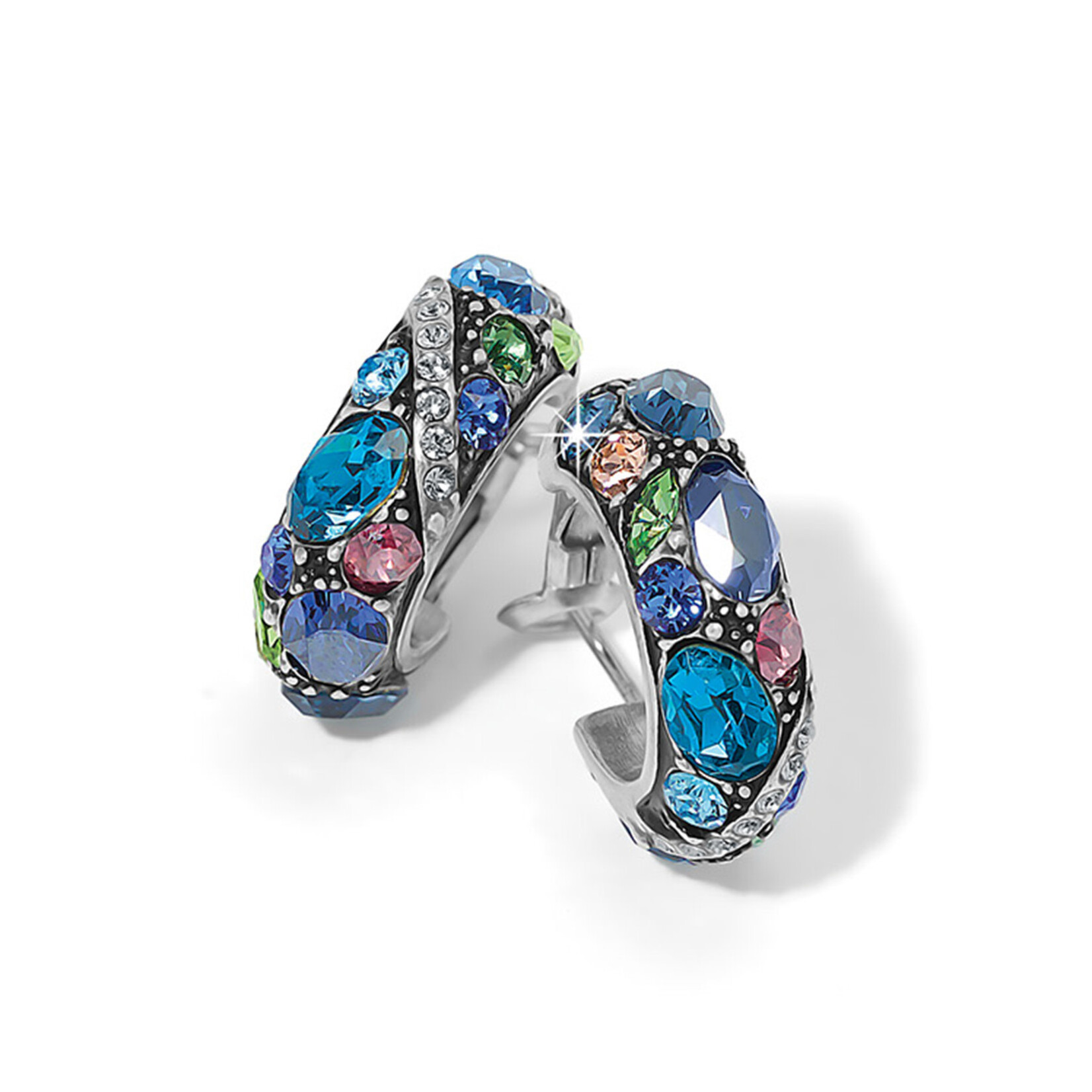 Brighton Trust Your Journey Blues Hoop Earrings
