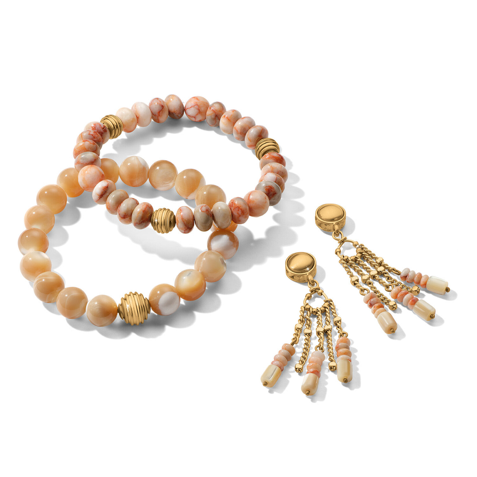 Brighton Contempo Nuevo Rosado Natural Stretch Bracelet