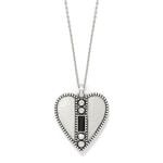 Brighton Pretty Tough Gem Heart Black Necklace