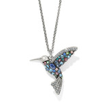 Brighton Trust Your Journey Blues Hummingbird Necklace