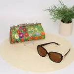 Cathayana Brocade Artist Eyeglass Case w/Handsewn Kiss Clasp Closure Klimt Flwr