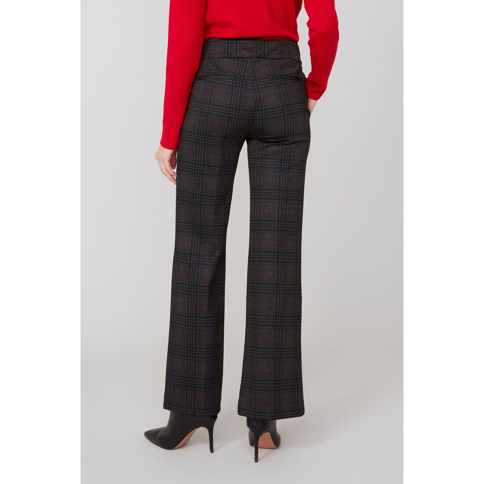 Knit Flare Pant in Scarlet Combo