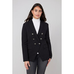 Woven Jacket w/ Removable Hoodie in Black/Grey