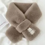Faux Fur Neck Wrap w/Pull Through in Taupe