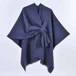 Solid Ruana w/Pull Through Tab in Navy
