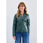 FDJ Faux Leather Moto Jacket in Spruce