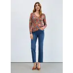 FDJ Olivia Pinstripe Straight Ankle Jean Dark Wash