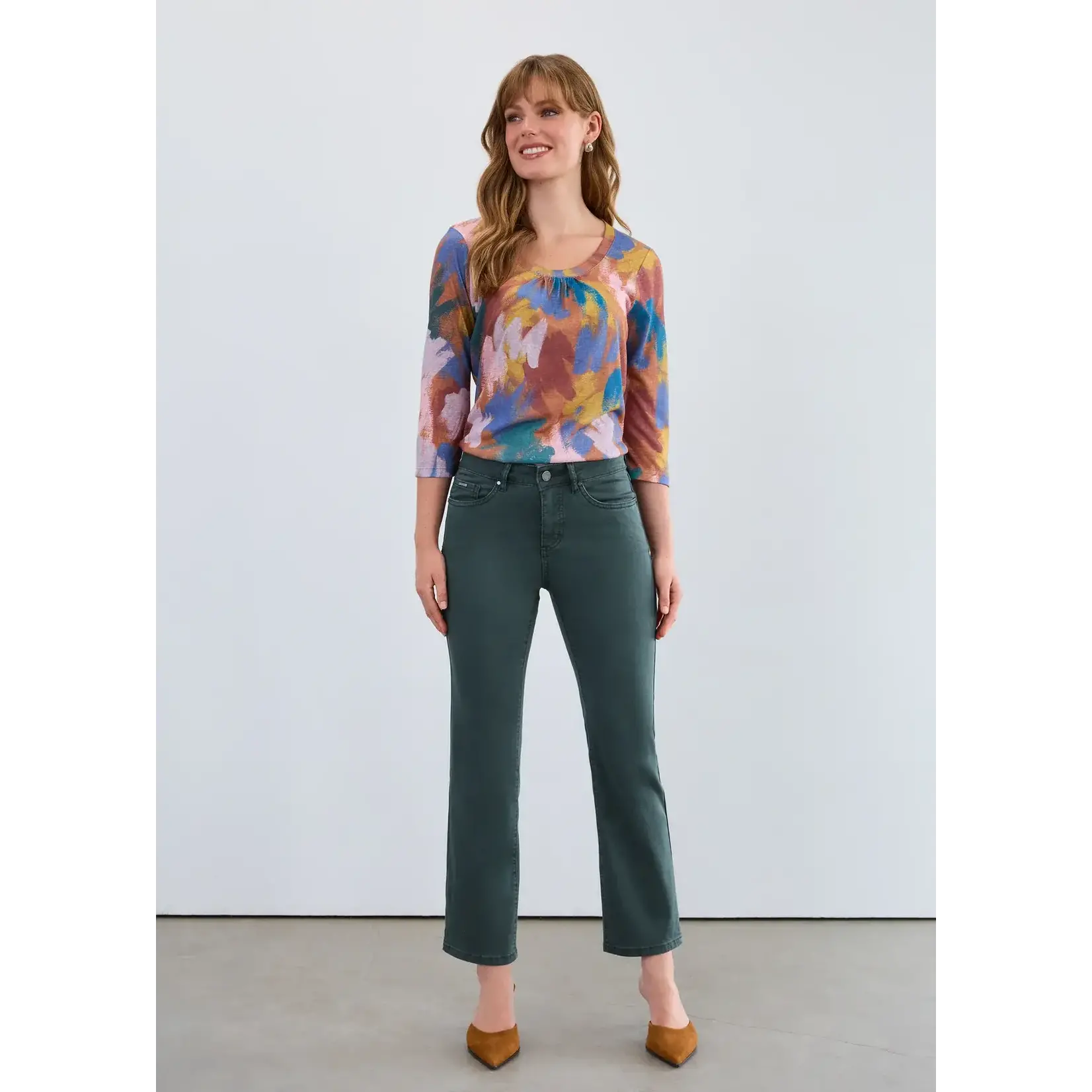FDJ Olivia Boot Ankle Jean in Spruce