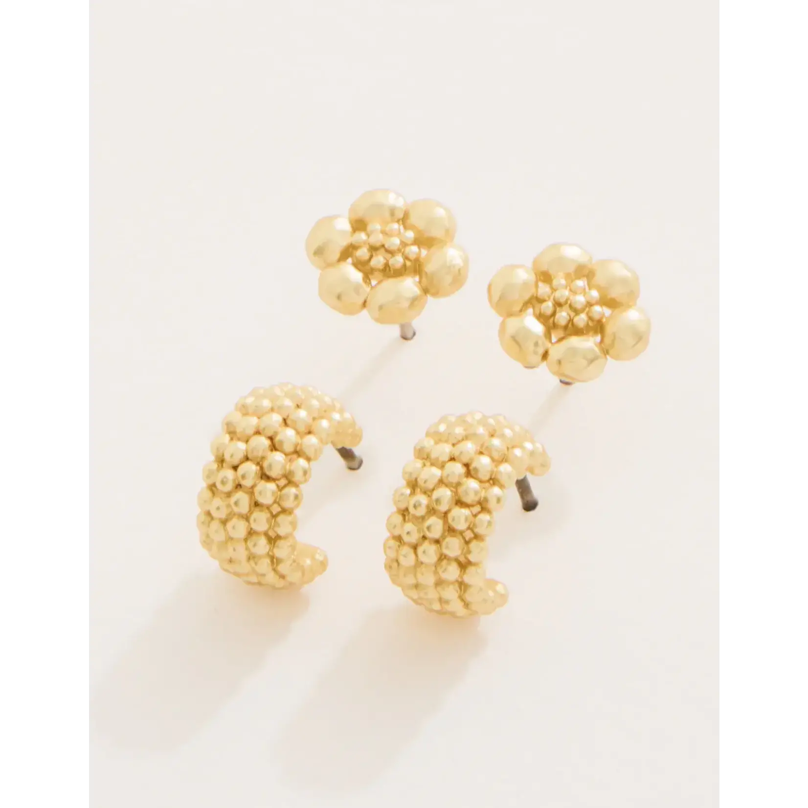 Spartina Louisa Earrings Set in Gold