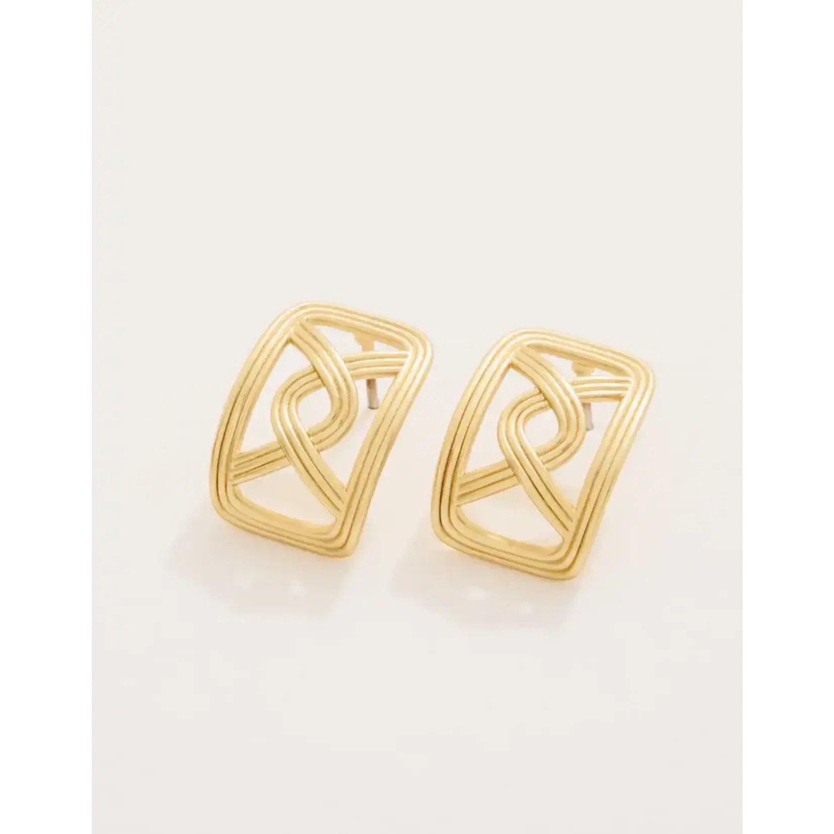 Spartina Trellis Earrings in Gold