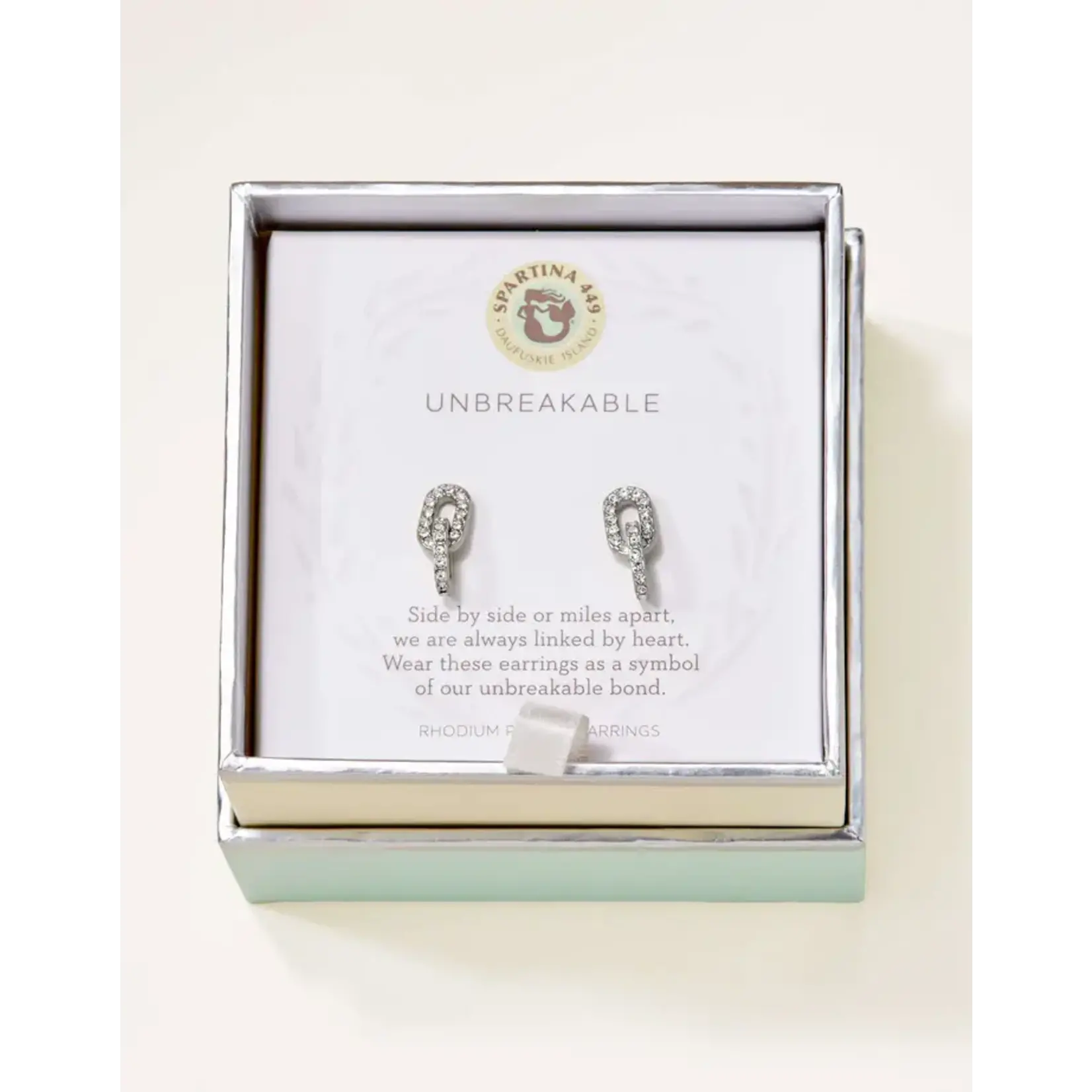 Spartina SLV Stud Earrings Unbreakable/Links Sil