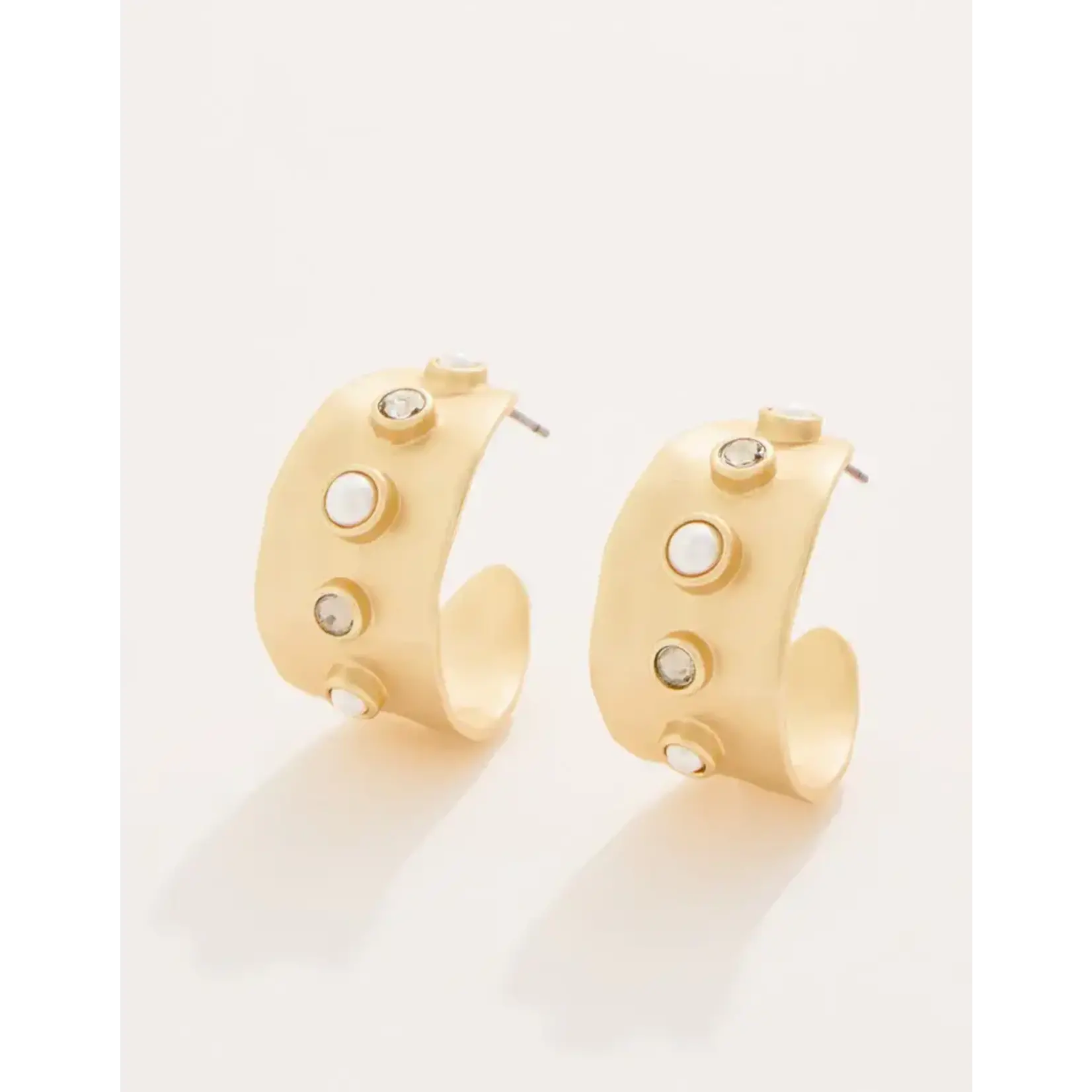 Spartina Estate Hoop Earrings Black