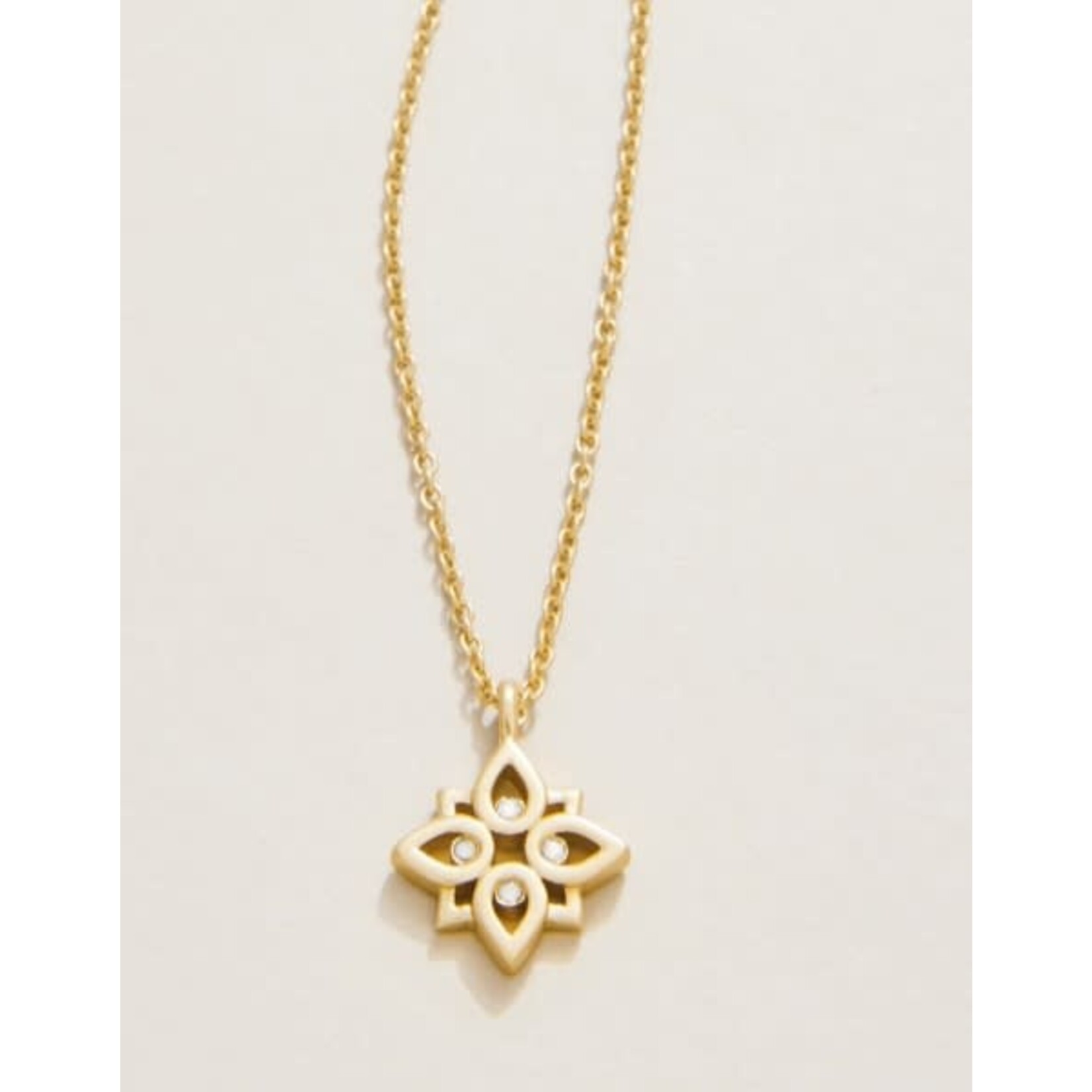 Spartina SLV Necklace 18" Never Give Up/Lotus Gold