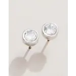 Spartina SLV Stud Earrings Ray of Hope/Gem Sil