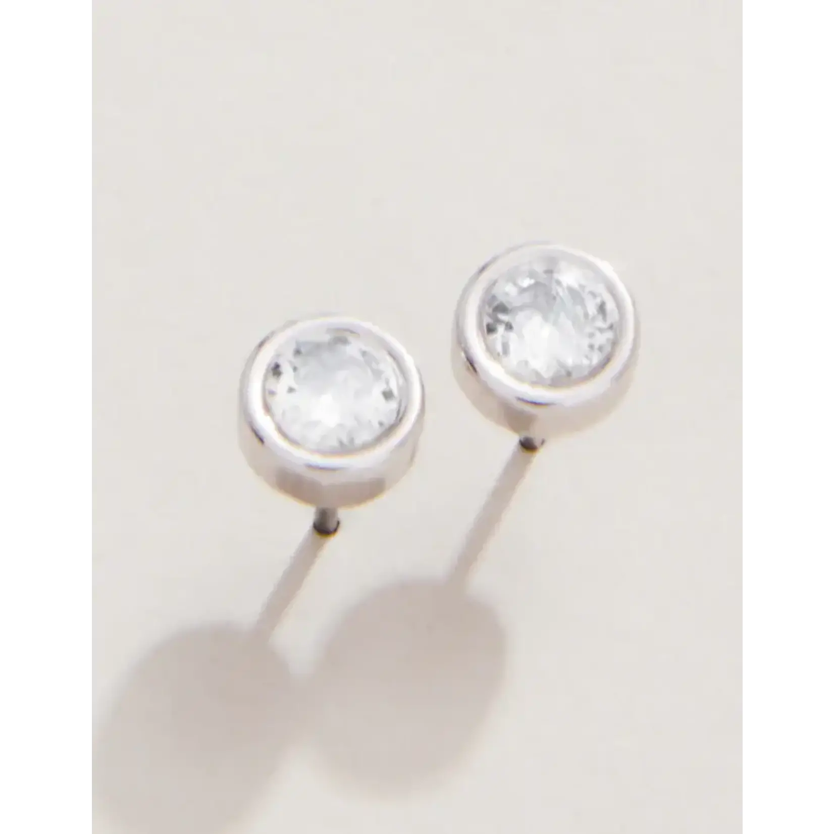 Spartina SLV Stud Earrings Ray of Hope/Gem Sil