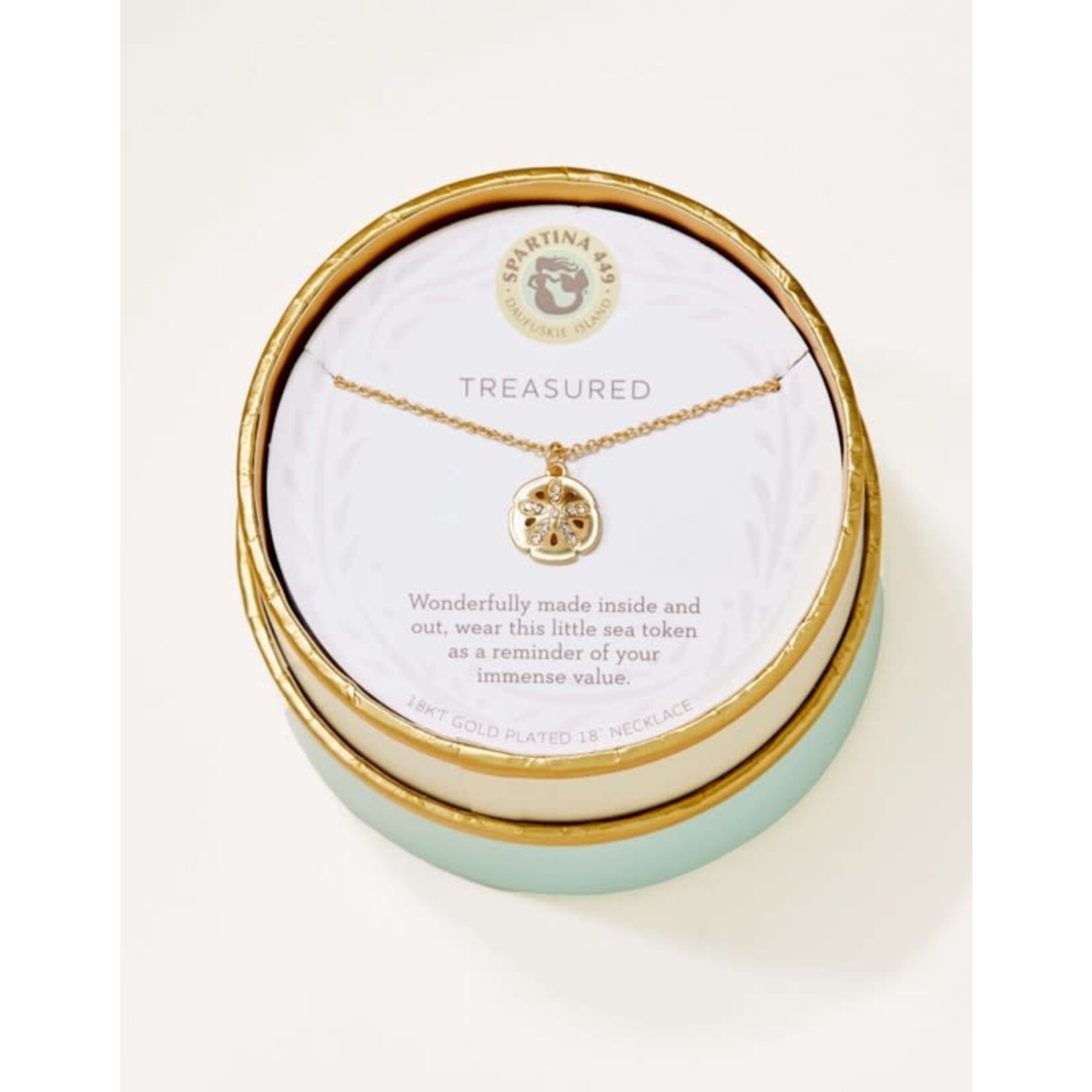 Spartina SLV Necklace 18" Treasured/Sand Dollar Gold