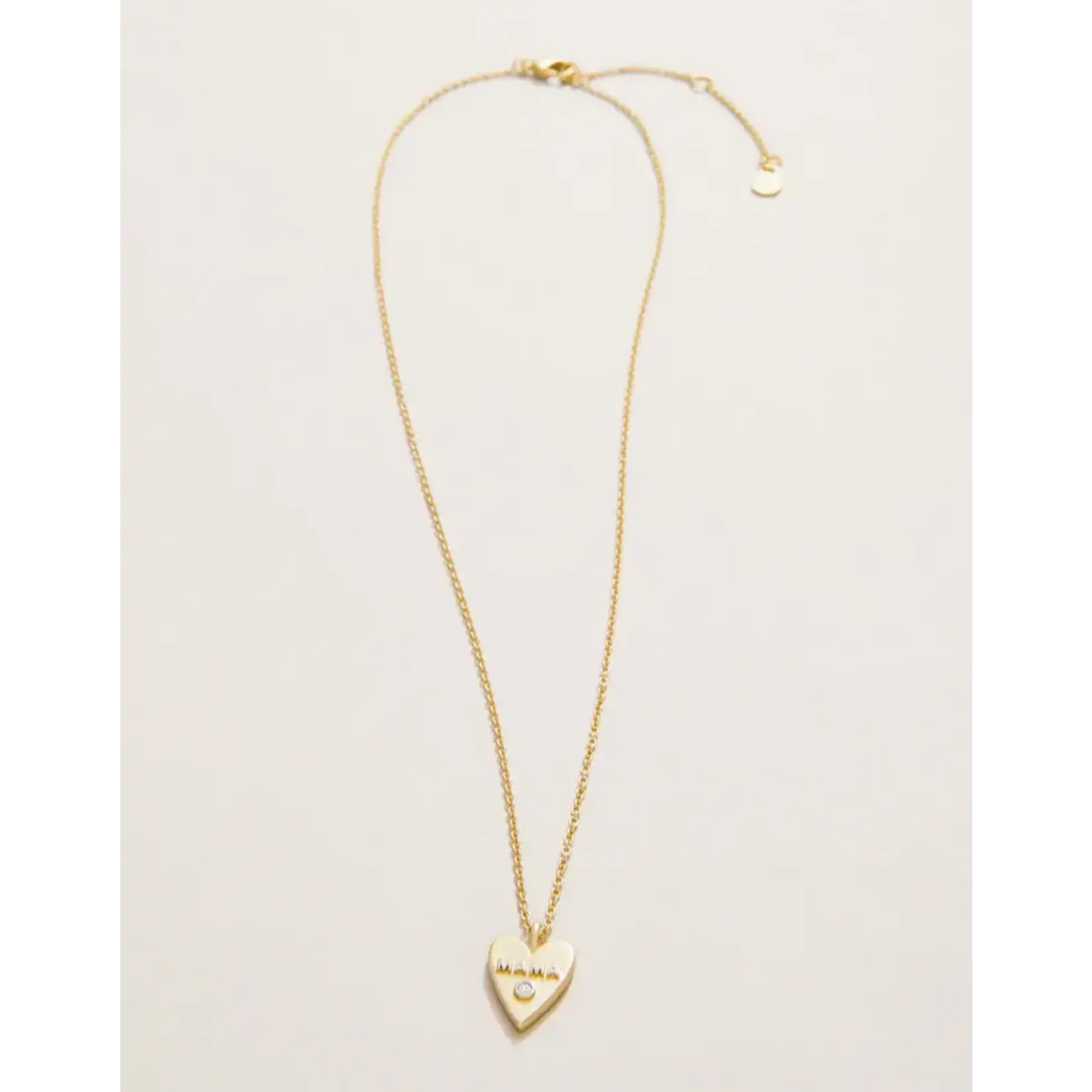 Spartina SLV Necklace 18" Mama/Heart Gold