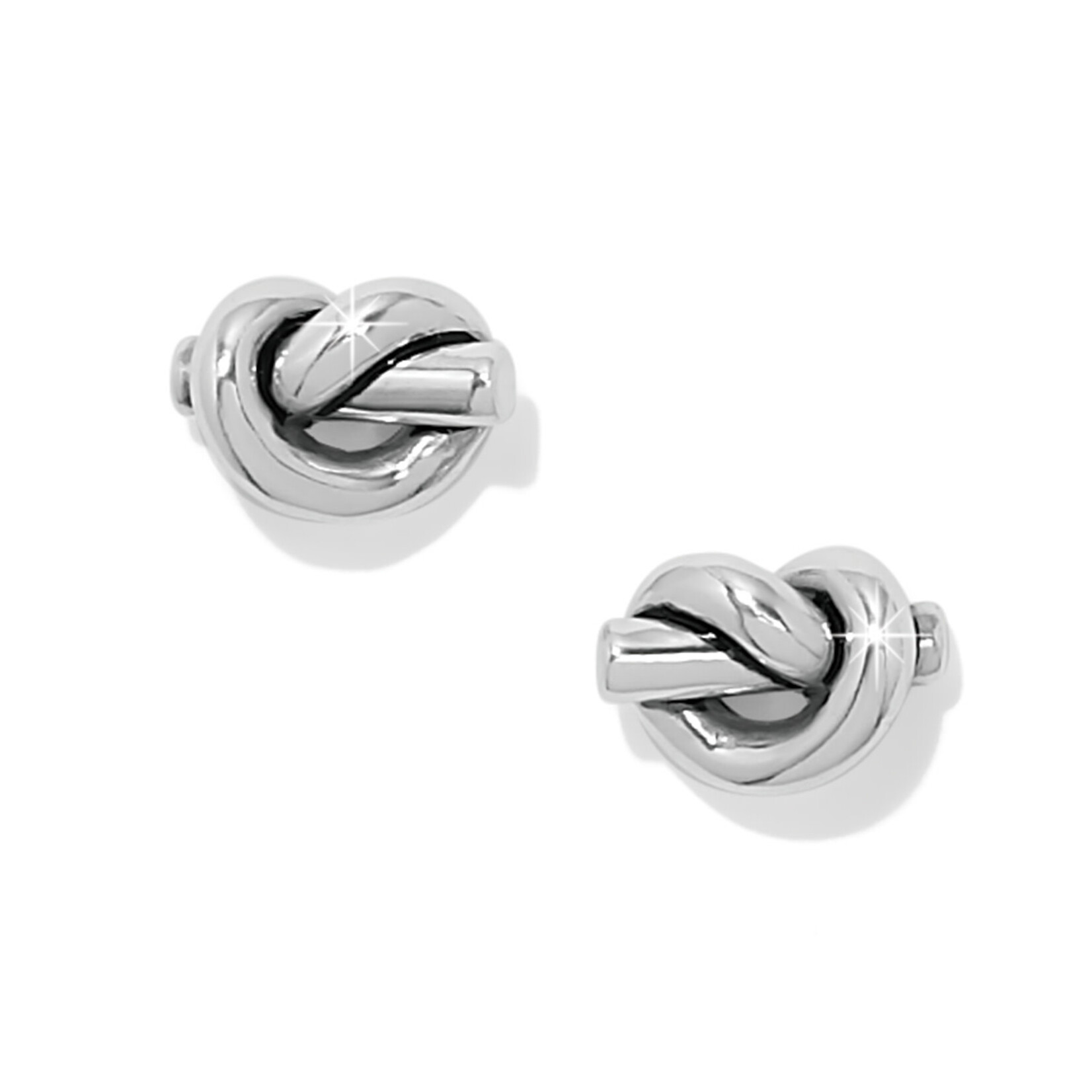 Brighton Interlok Single Knot Silver Post Mini Earrings