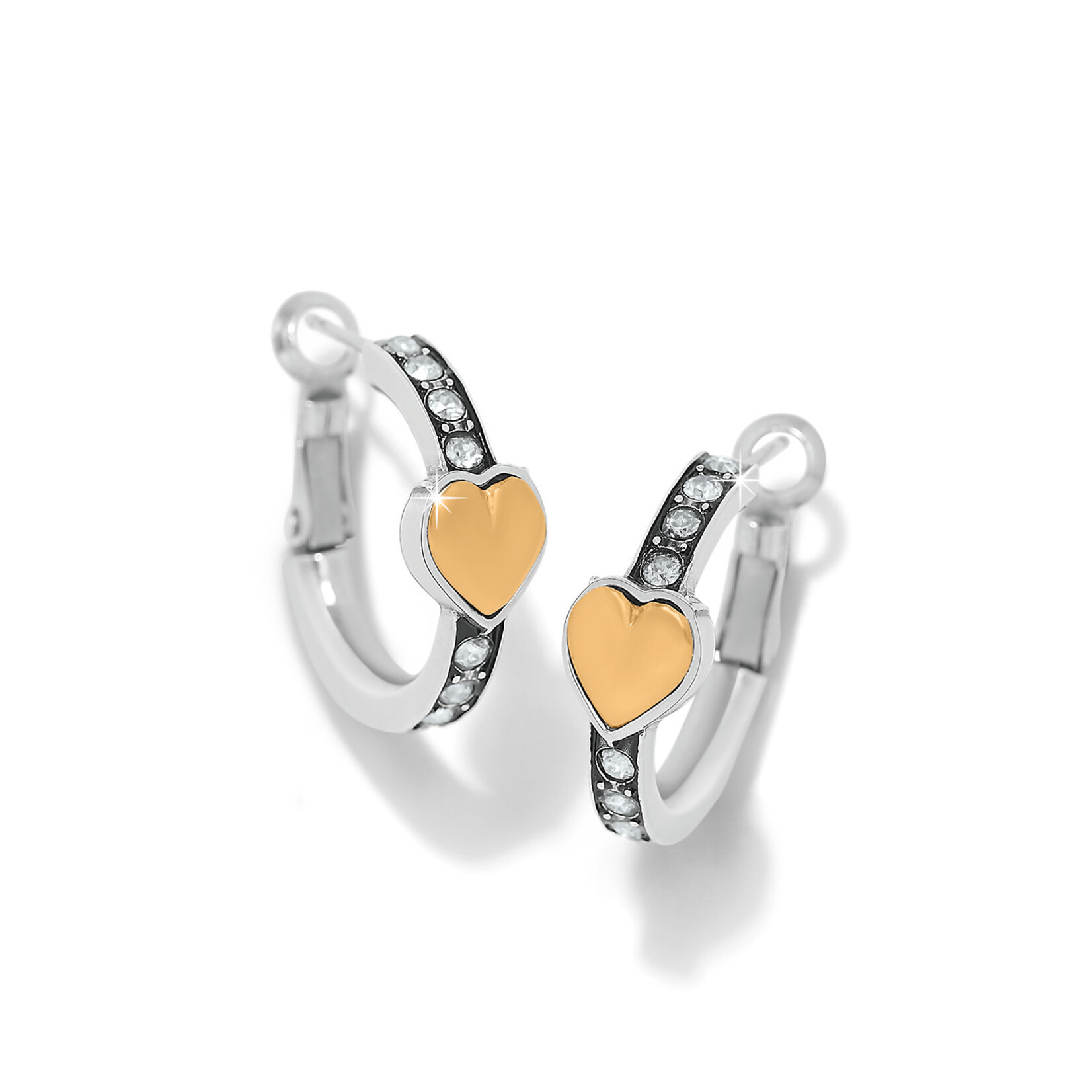 Brighton Mystery Of Love Gold Heart Hoop Earrings