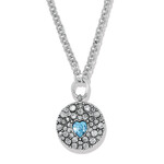 Brighton Mystery Of Love Aquamarine Heart Necklace