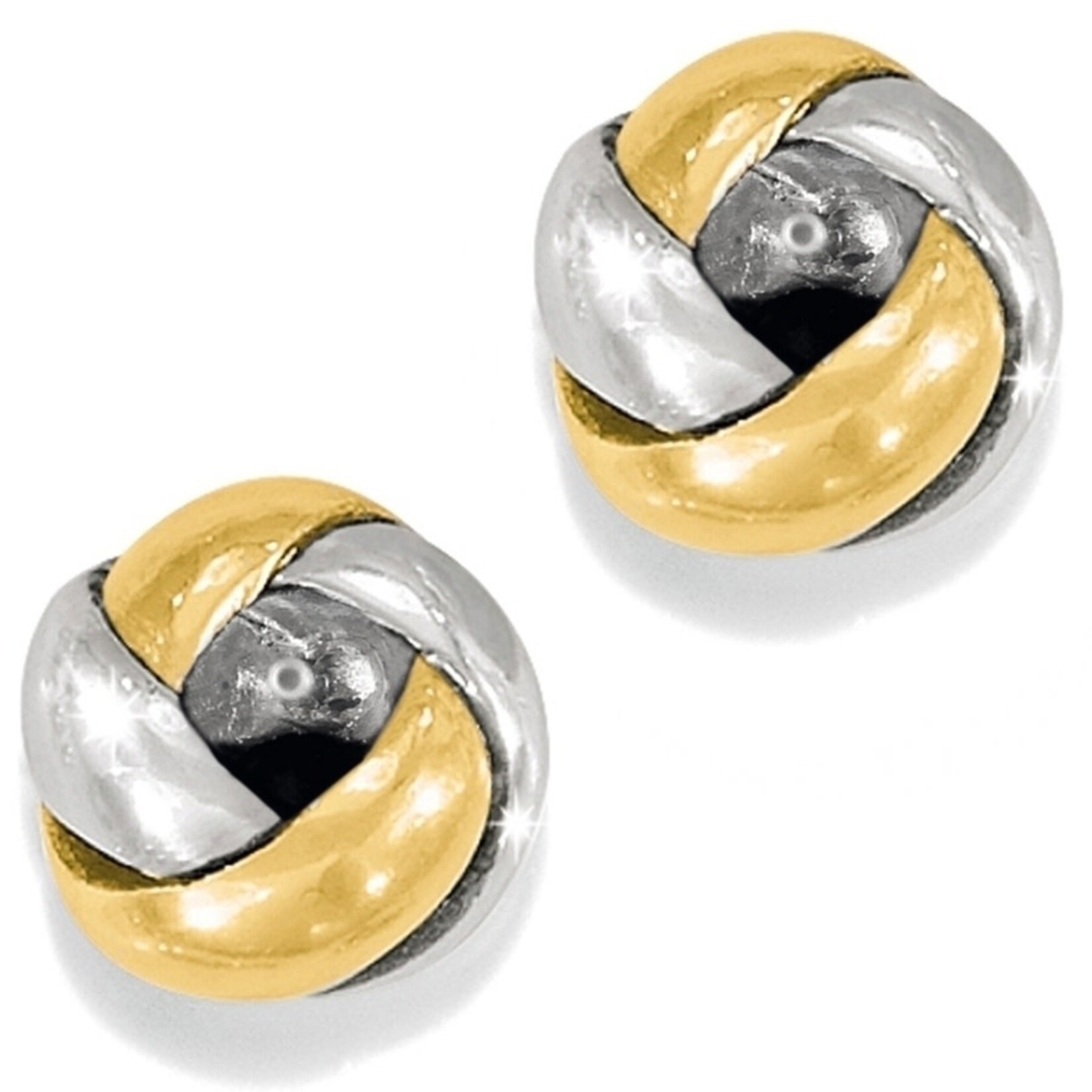 Brighton Love Me Knot Mini Post Earrings Silver-Gold