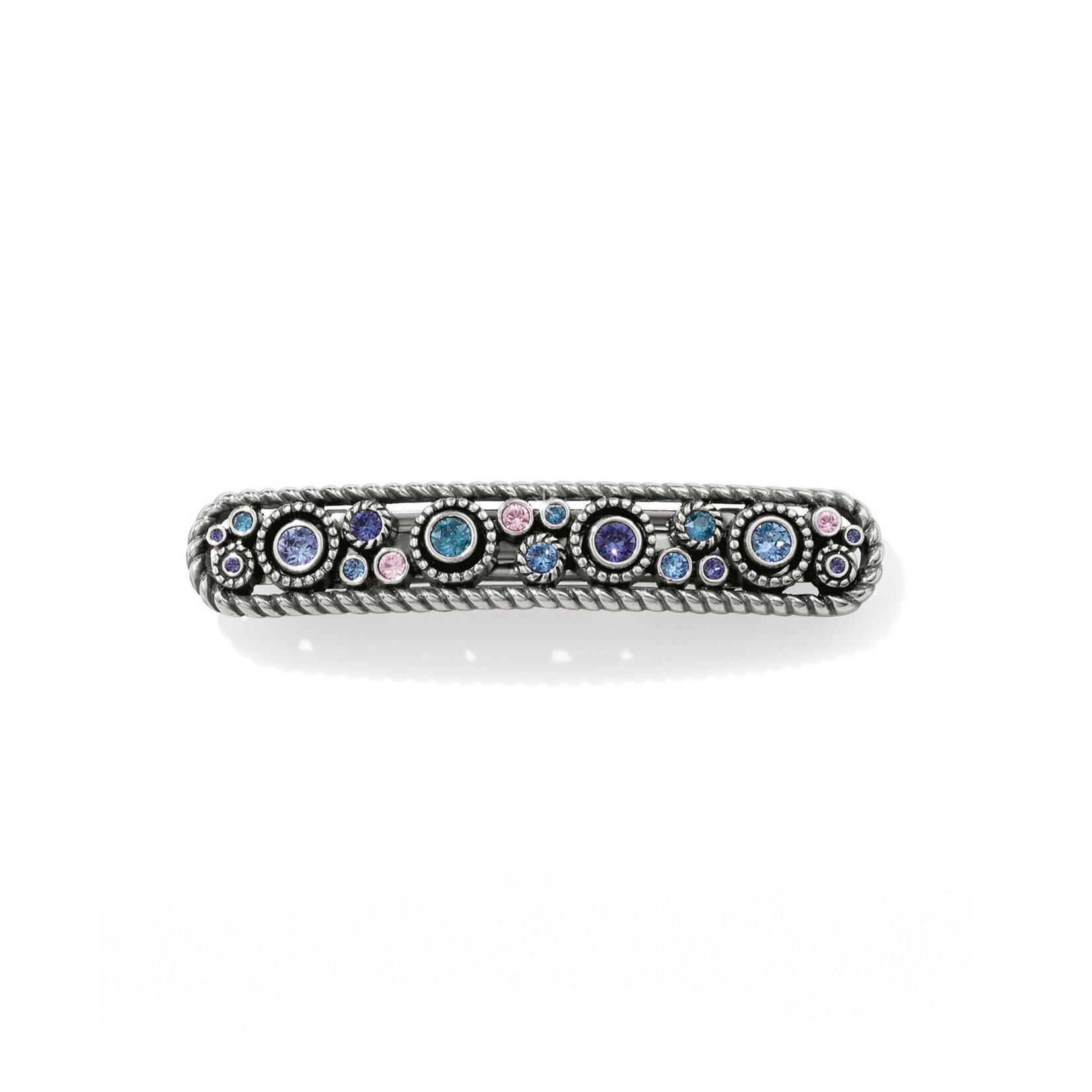 Brighton Halo Barrette Silver-Tanzanite