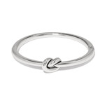 Brighton Interlok Single Knot Silver Hinged Bangle