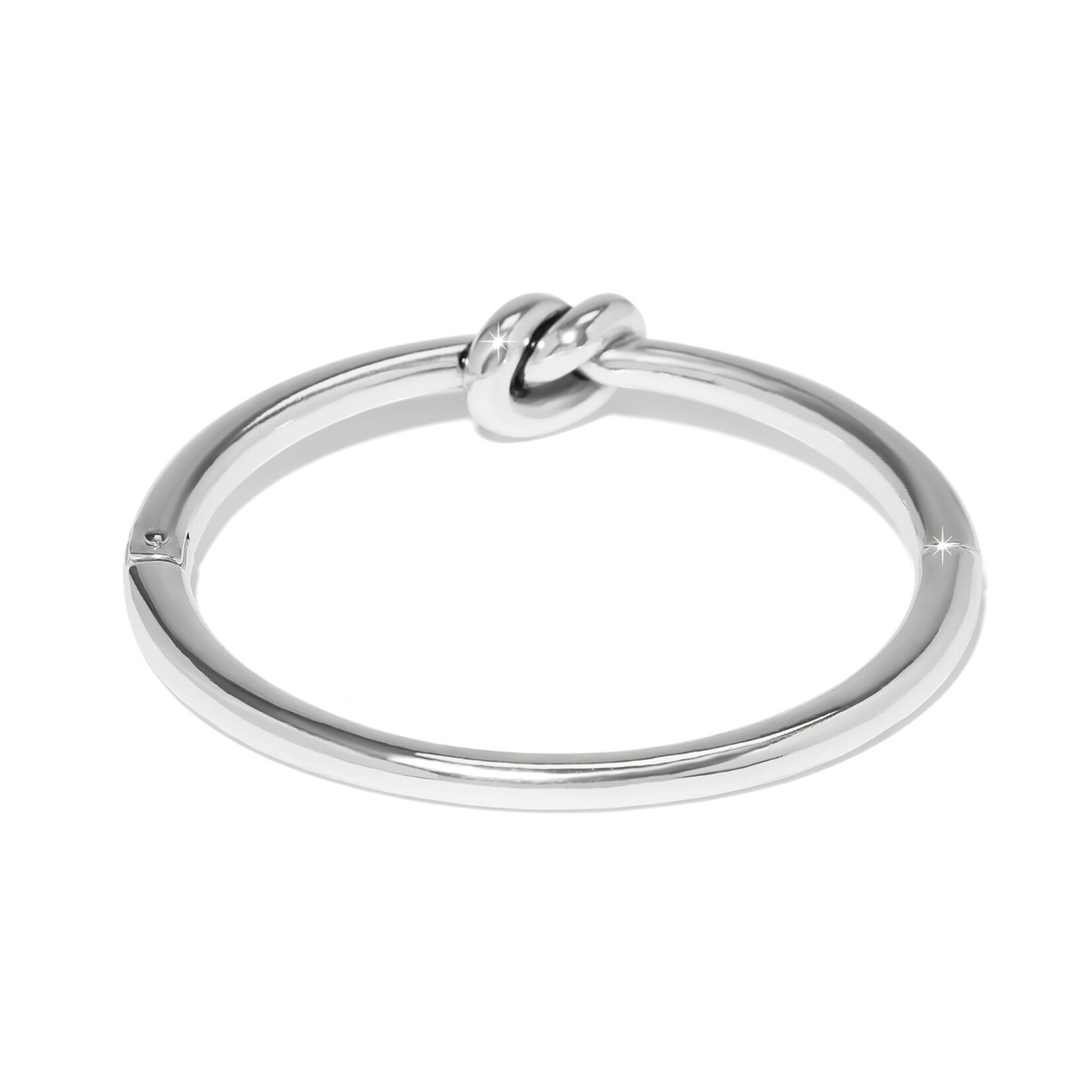 Brighton Interlok Single Knot Silver Hinged Bangle