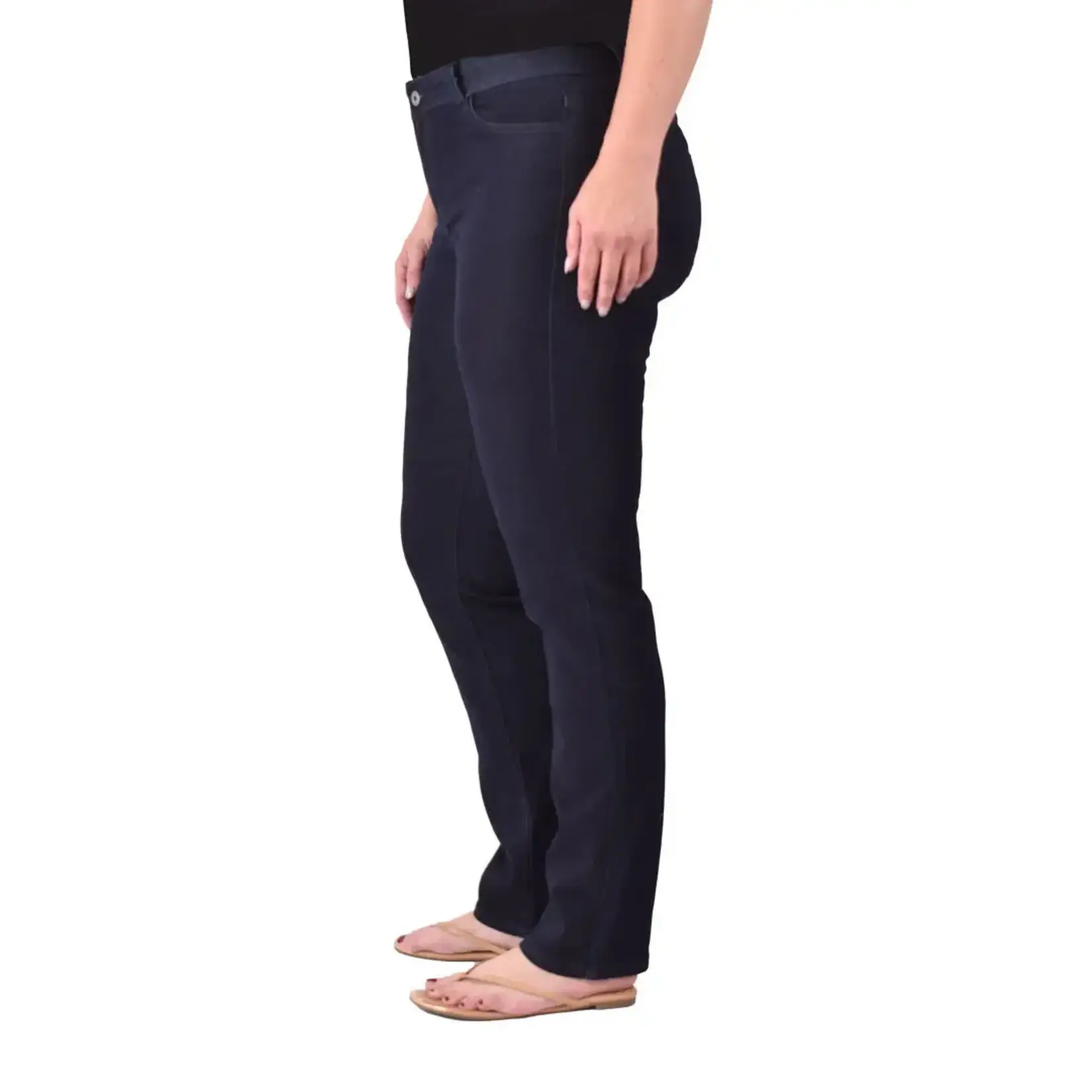 Zip Fly Dark Wash Straight Leg Denim