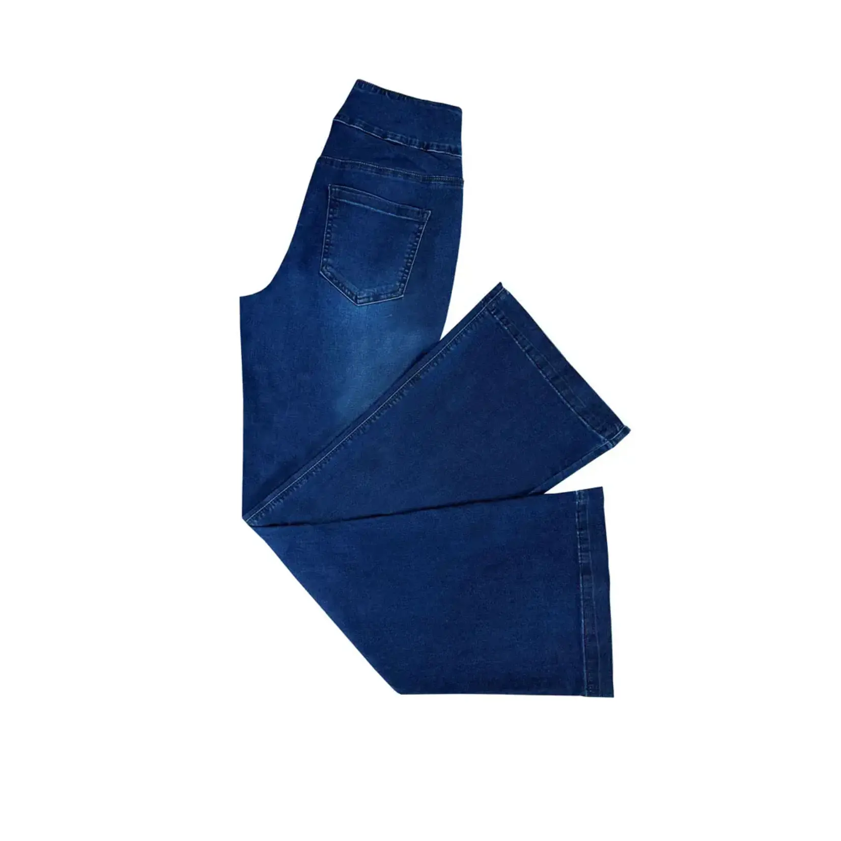 Pull-on Boot Cut Jean w/ Wide Waistband