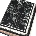 Pretty Persuasions Polyester Reversible Fine Floral Scarf in Black
