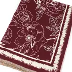 Pretty Persuasions Polyester Reversible Fine Floral Scarf in Maroon
