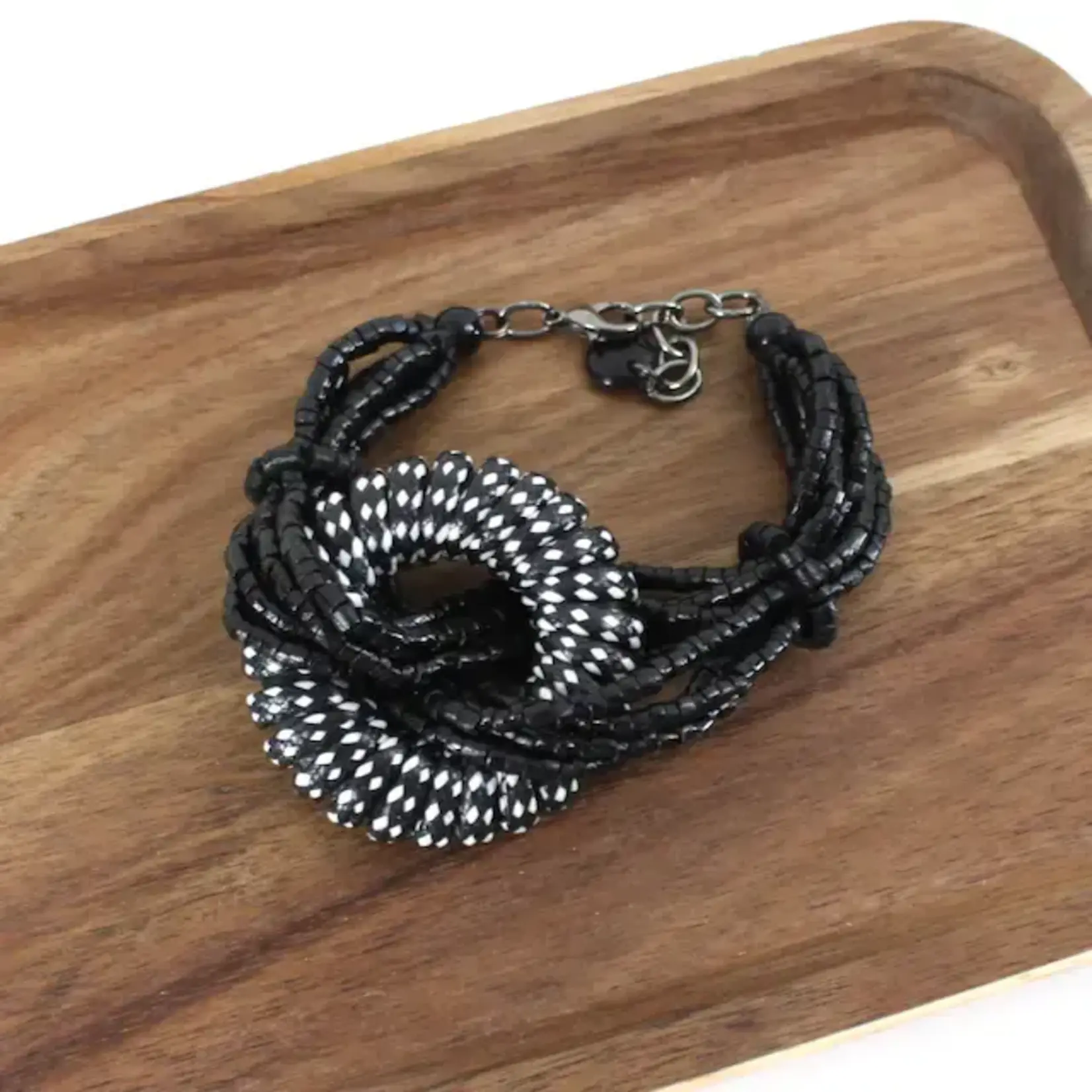 Pretty Persuasions Bold Cocos Nucifera/Gmelina Arborea Cord Bracelet