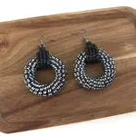 Pretty Persuasions Bold Cocos Nucifera/Gmelina Arborea Cord Earrings