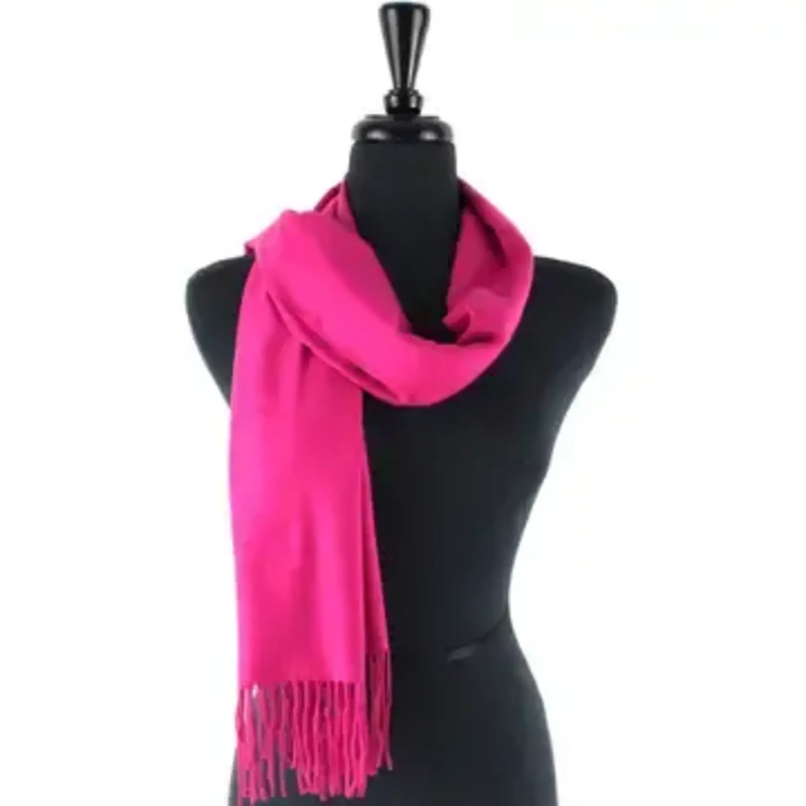 Pretty Persuasions Solid Color Cozy Soft Scarf In Fuchsia