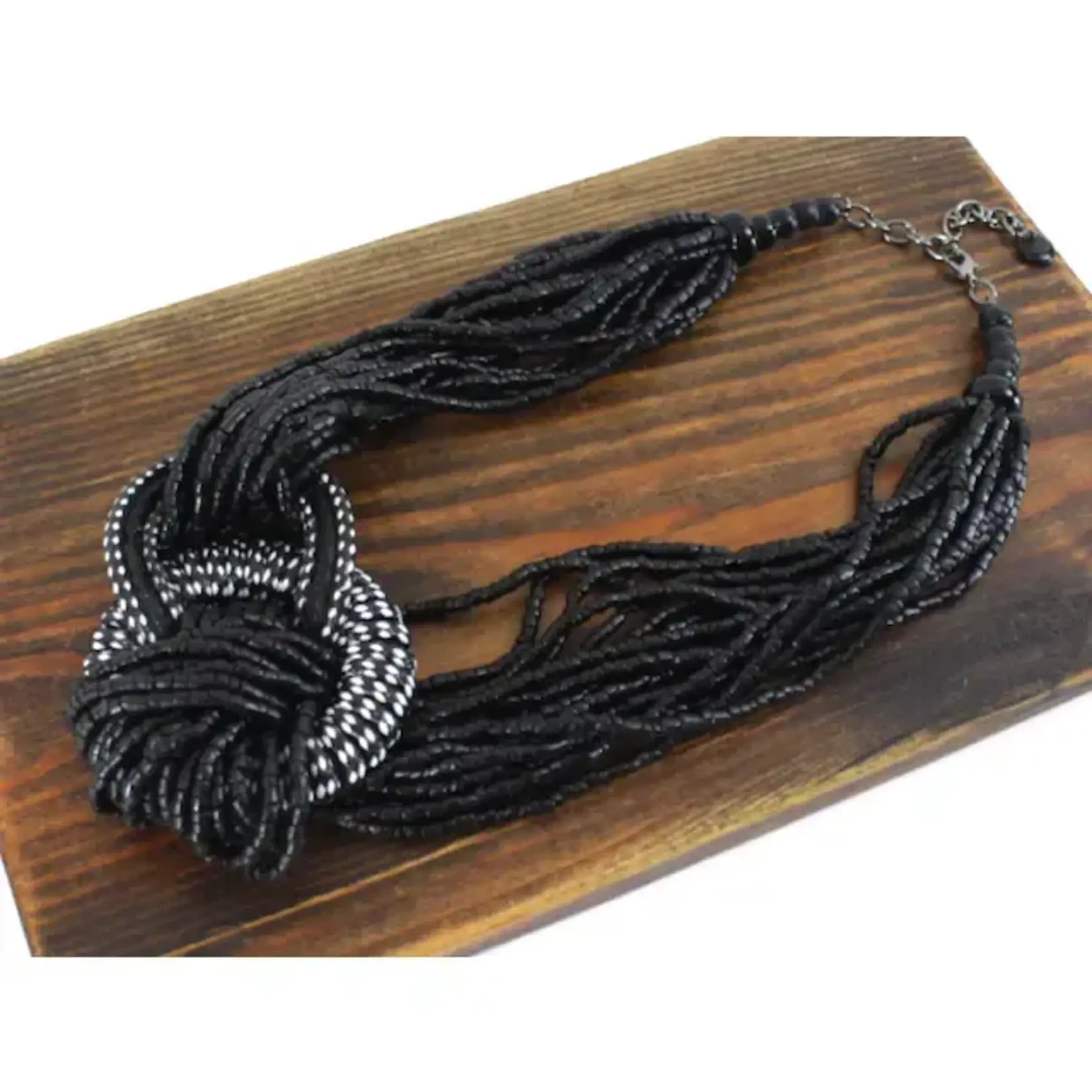 Pretty Persuasions Bold Cocos Nucifera/Gmelina Arborea Cord Necklace