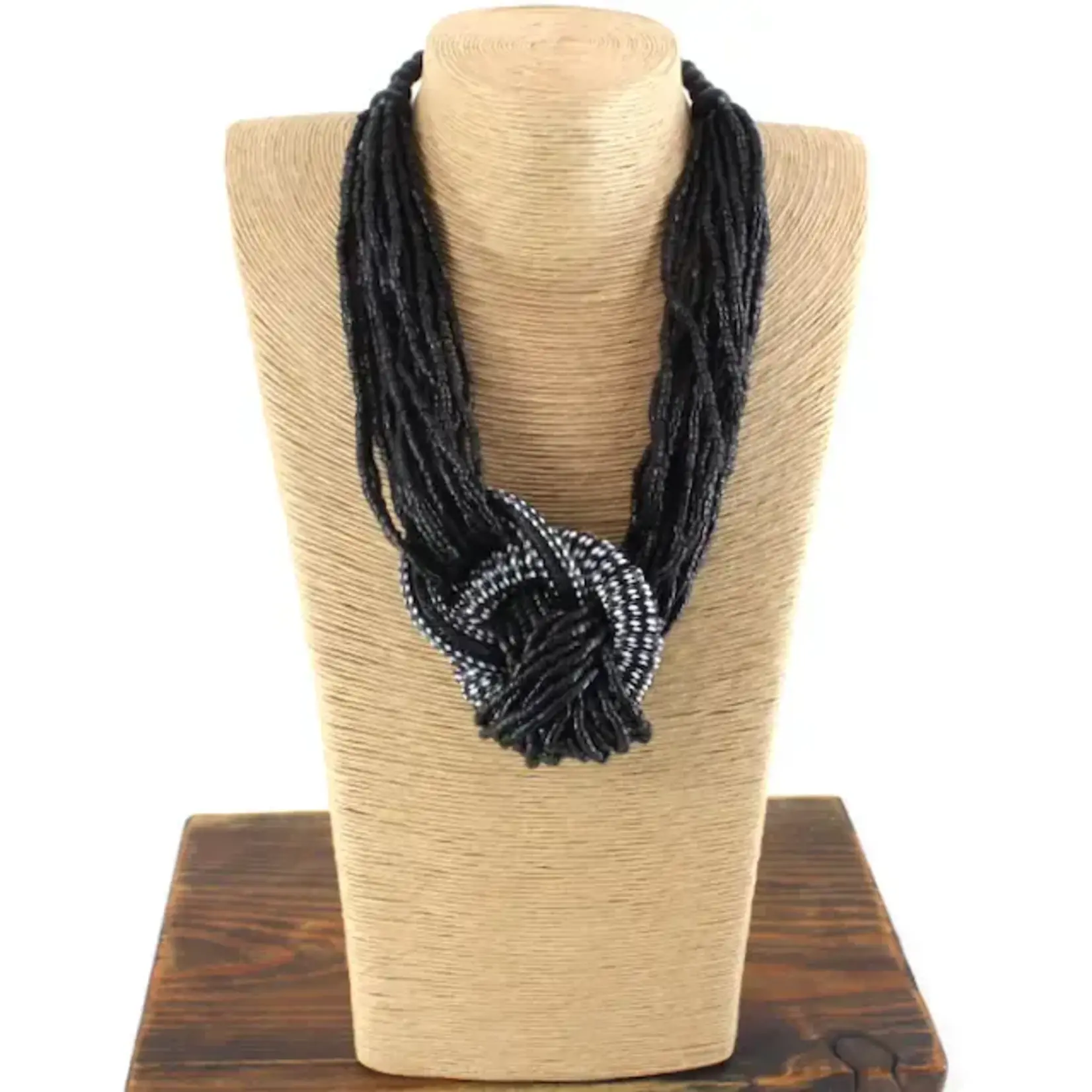 Pretty Persuasions Bold Cocos Nucifera/Gmelina Arborea Cord Necklace