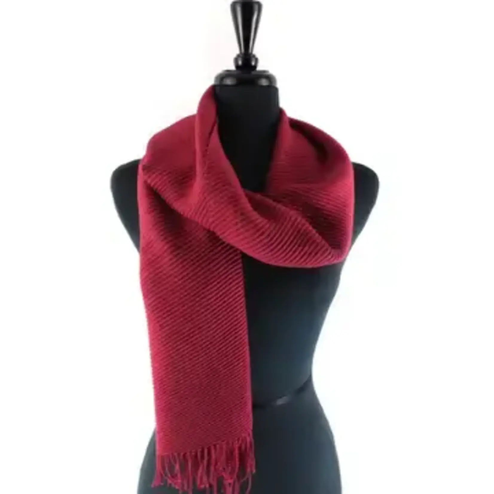 Pretty Persuasions Ocean Morn Pleated Scarf In Wine