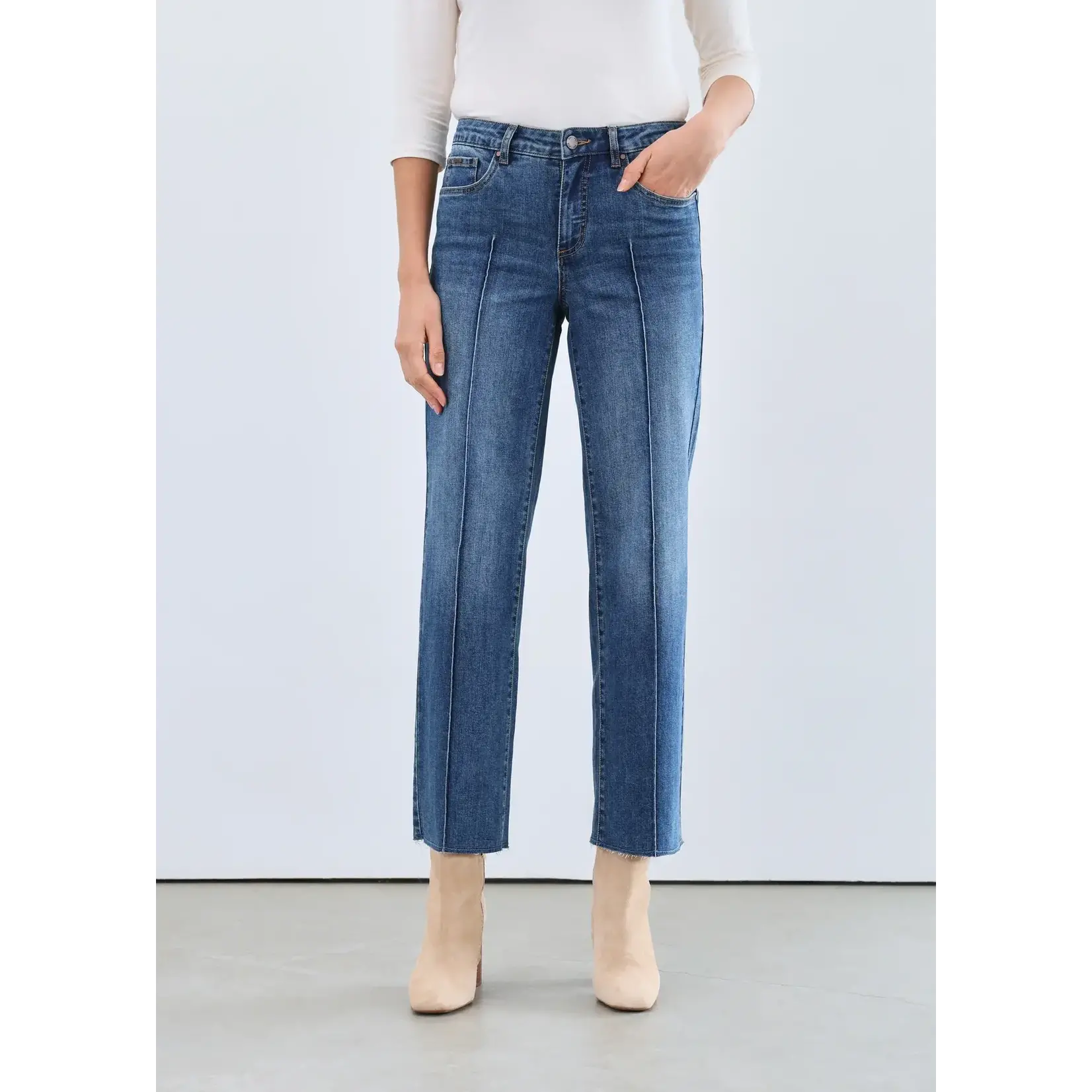 FDJ Olivia Wide Ankle in Vintage Wash