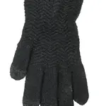 Jeanne Simmons Zigzag Knit Texting Gloves In Black