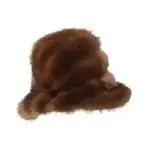 Jeanne Simmons Faux Fur Swirl Bucket Hat in Brown