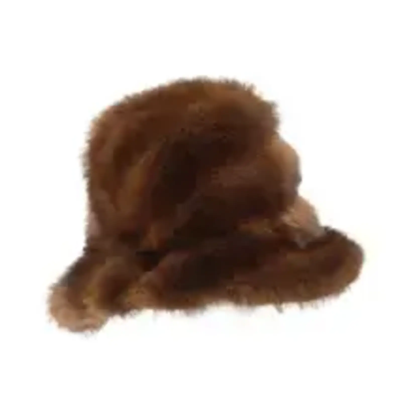 Jeanne Simmons Faux Fur Swirl Bucket Hat in Brown
