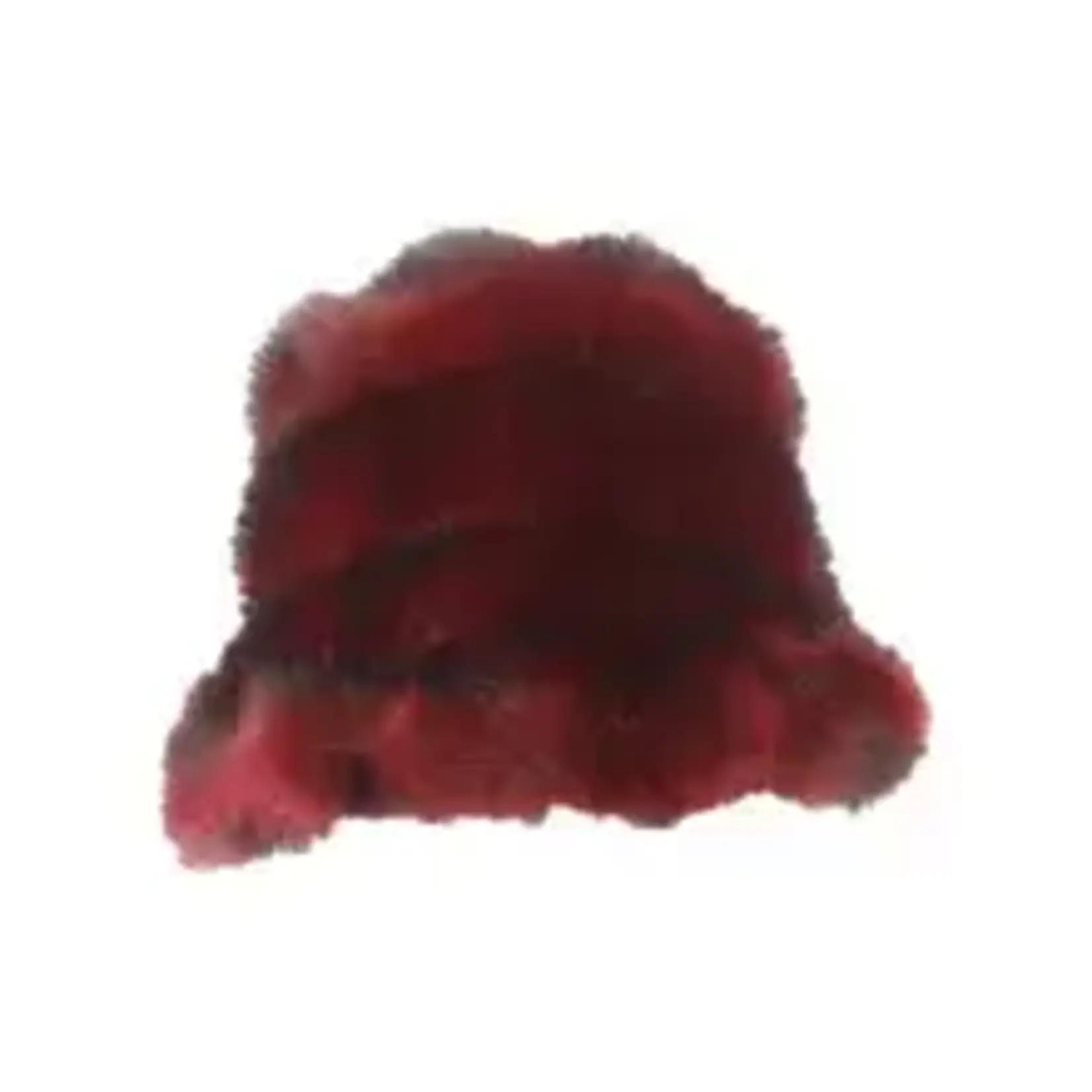Jeanne Simmons Faux Fur Swirl Bucket Hat in Wine