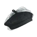 Jeanne Simmons Beret w/Netting in Black