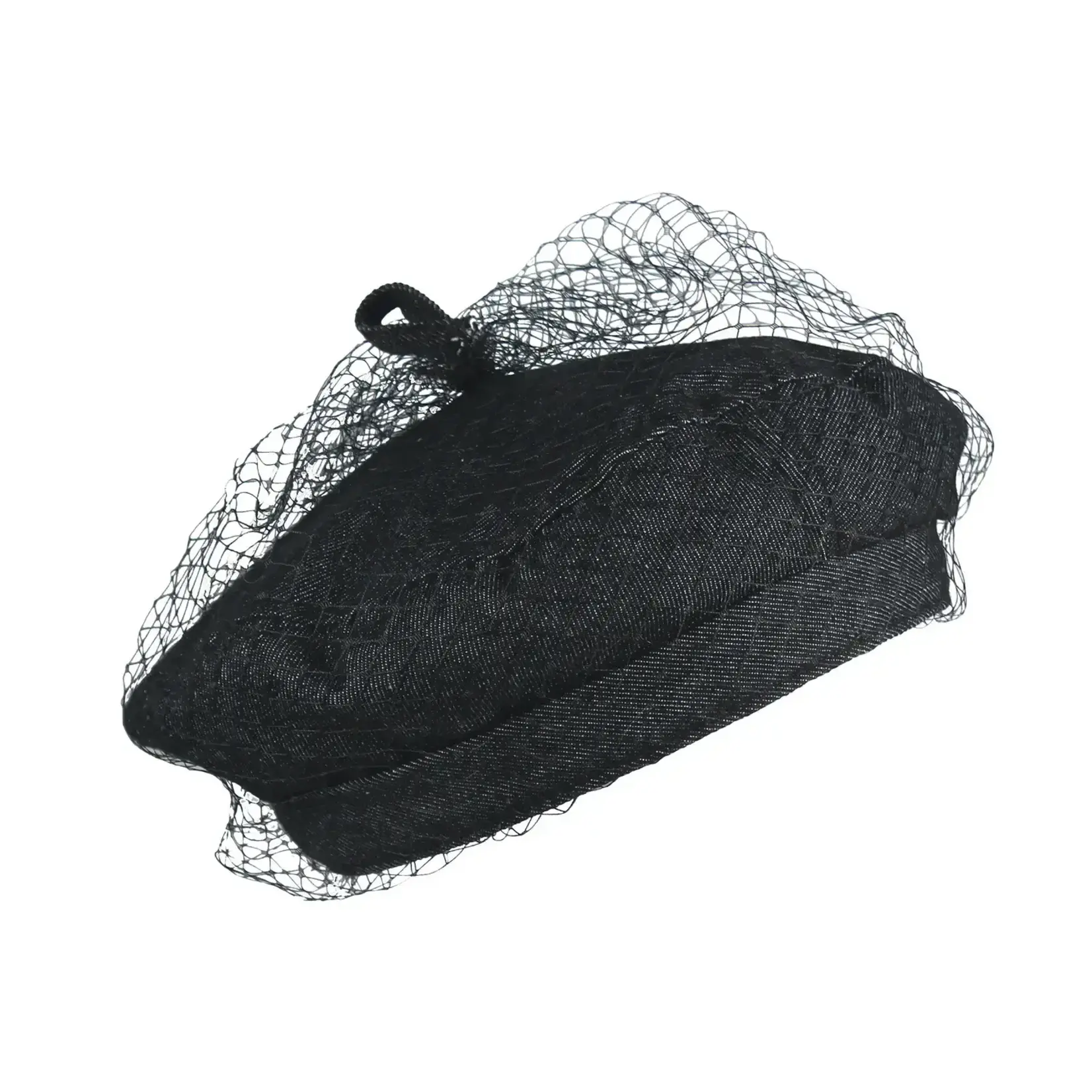 Jeanne Simmons Beret w/Netting in Black