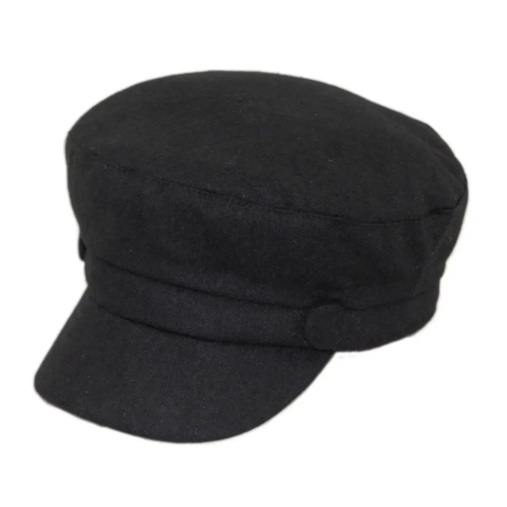 Jeanne Simmons Poly Fleece Lined Newsboy Cap in Black