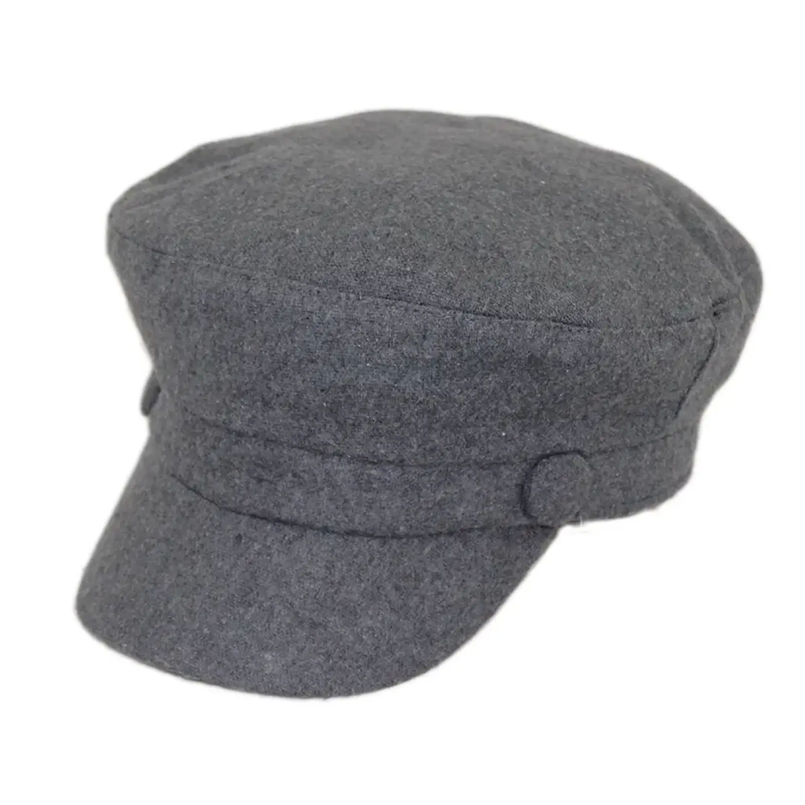 Jeanne Simmons Poly Fleece Lined Newsboy Cap in Gray