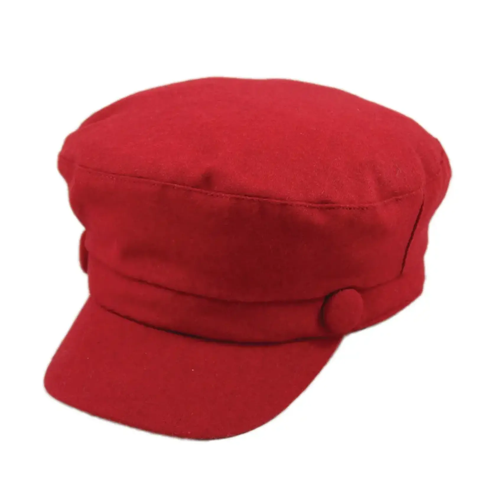 Jeanne Simmons Poly Fleece Lined Newsboy Cap in Red