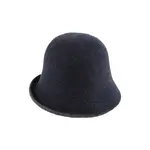 Jeanne Simmons Boiled Wool Bucket Hat W/Contrast Under Brim Navy/Gry